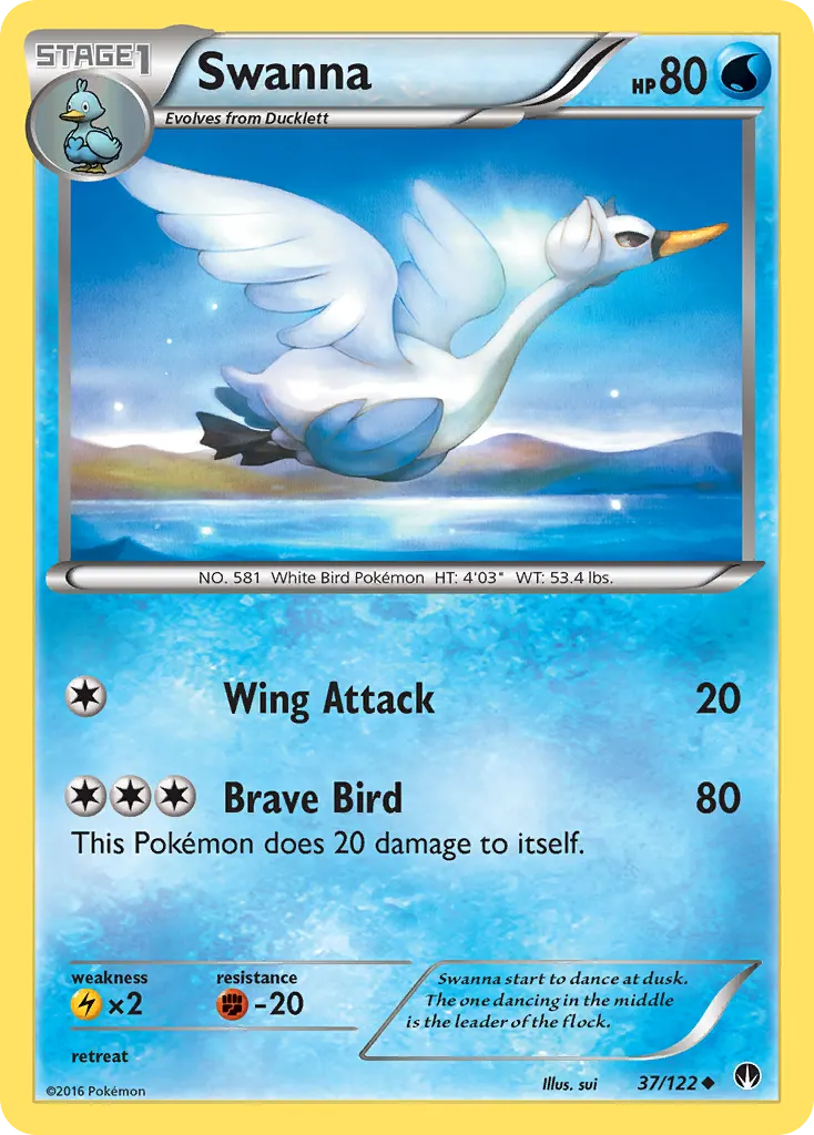Swanna — BREAKpoint 37 Pokémon card