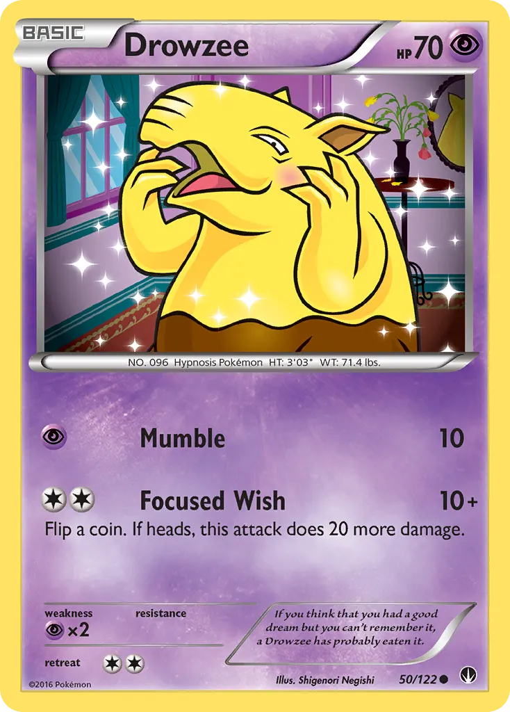 Drowzee — BREAKpoint 50 Pokémon card