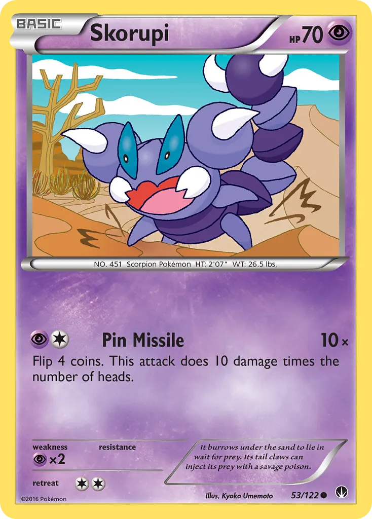 Skorupi — BREAKpoint 53 Pokémon card