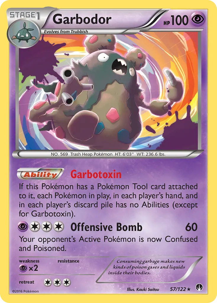 Garbodor — BREAKpoint 57 Pokémon card