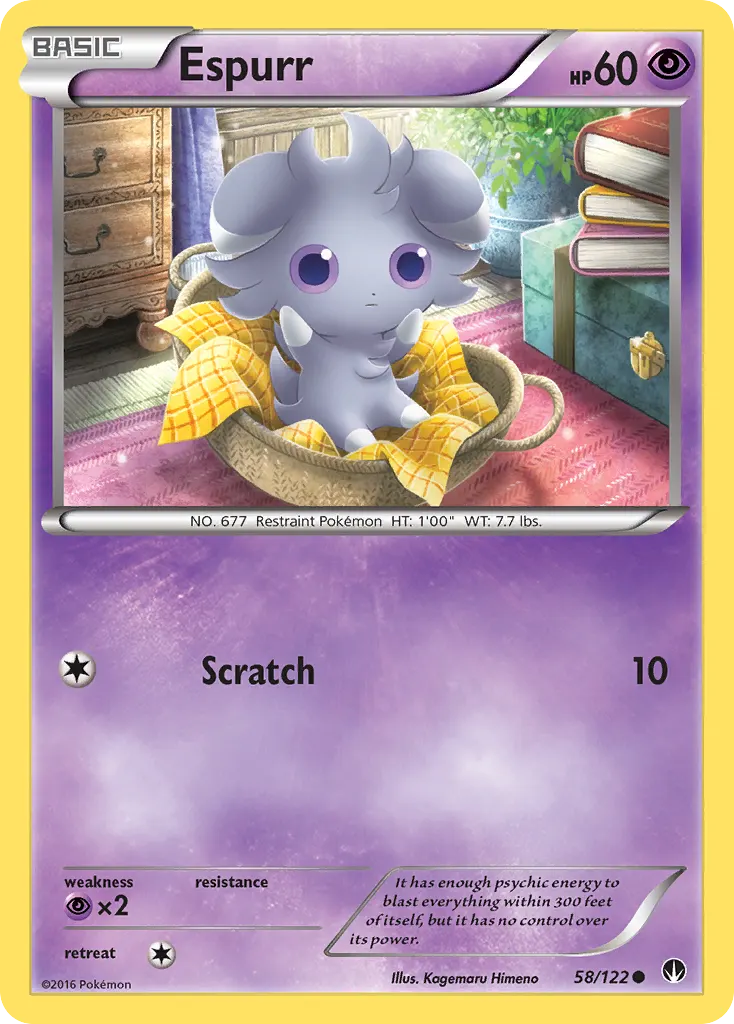 Espurr — BREAKpoint 58 Pokémon card