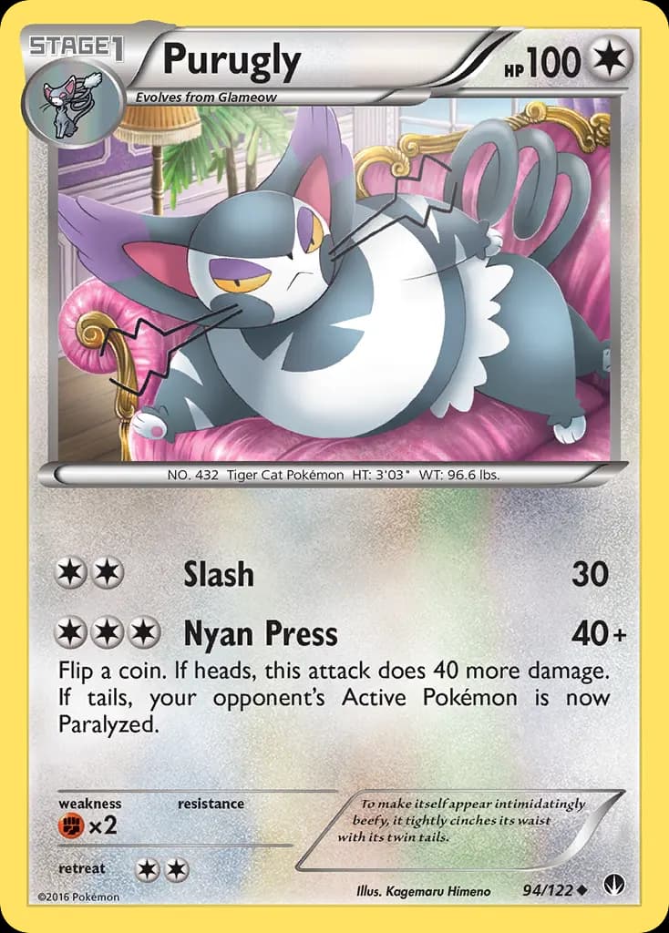 Purugly — BREAKpoint 94 Pokémon card