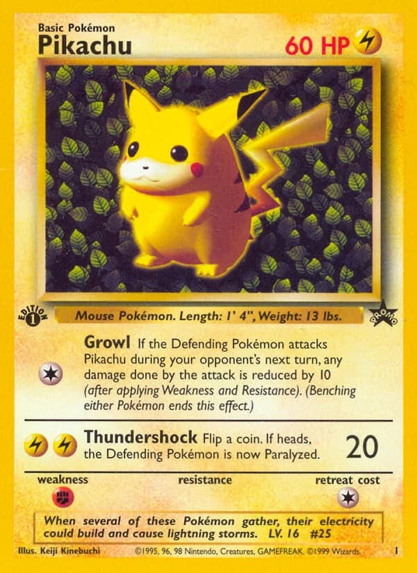 Pikachu Black Star Promo — official card artwork (representative)