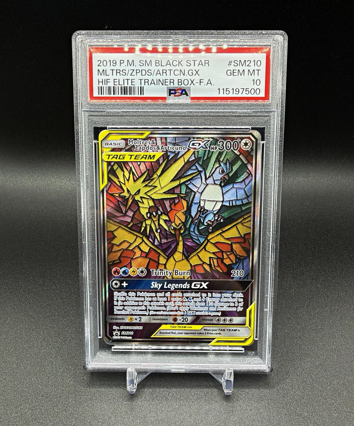 2019 Pokemon Moltres & Zapdos & Articuno GX SM210 Promo Holo PSA 10 - S076
