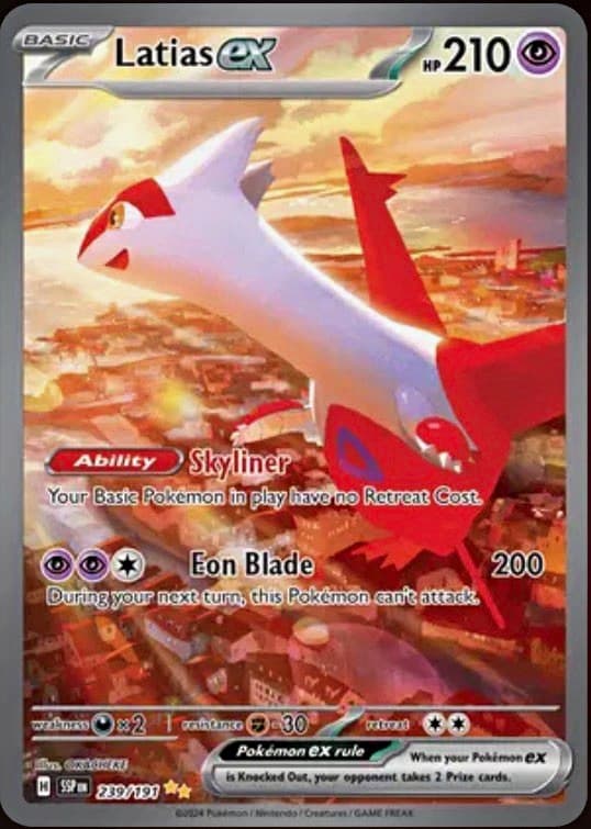 Latias ex 239/191 Sv08: Surging Sparks Special Illustration Rare Full Art Holo