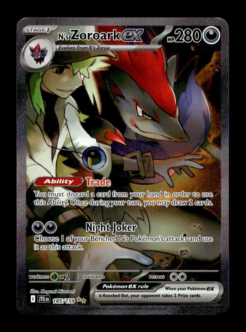 N's Zoroark ex 185/159 Journey Together Pokemon Holo NM