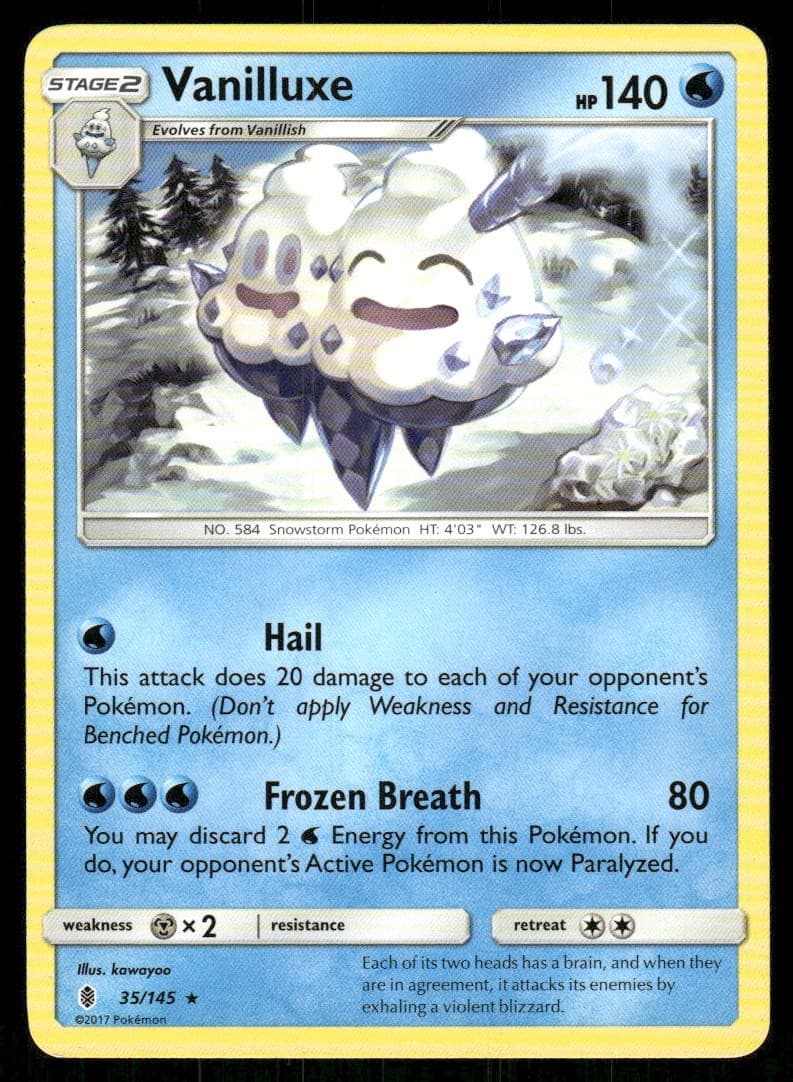 Vanilluxe 35/145 Rare Guardians Rising Pokemon Lightly Played