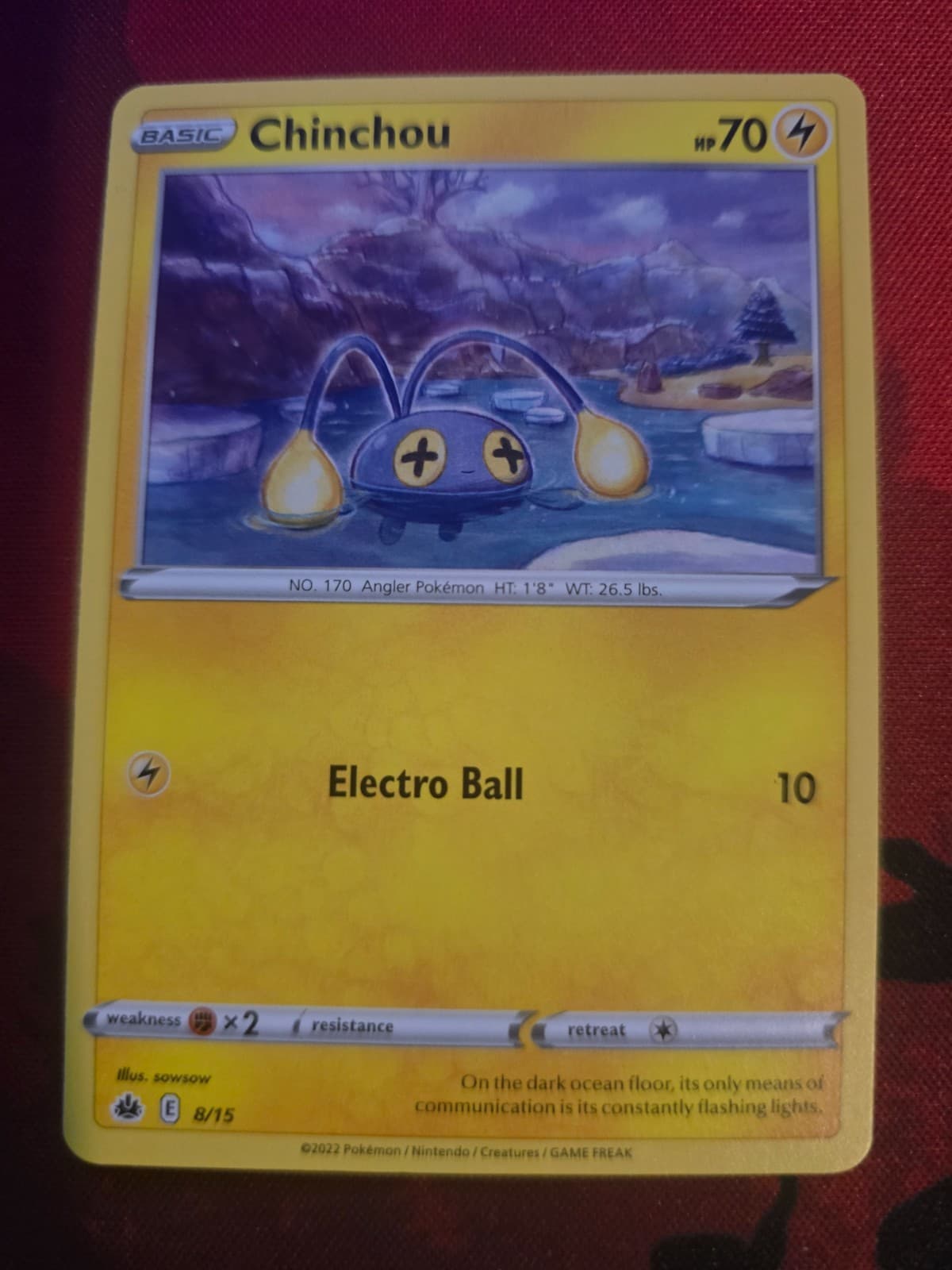 Pokemon TCG Chinchou 8/15 McDonalds 2022 NM