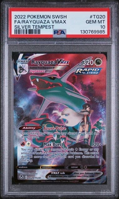 Rayquaza VMAX TG20/TG30 Swsh12: Sword & Shield - Silver Tempest Trainer PSA 10