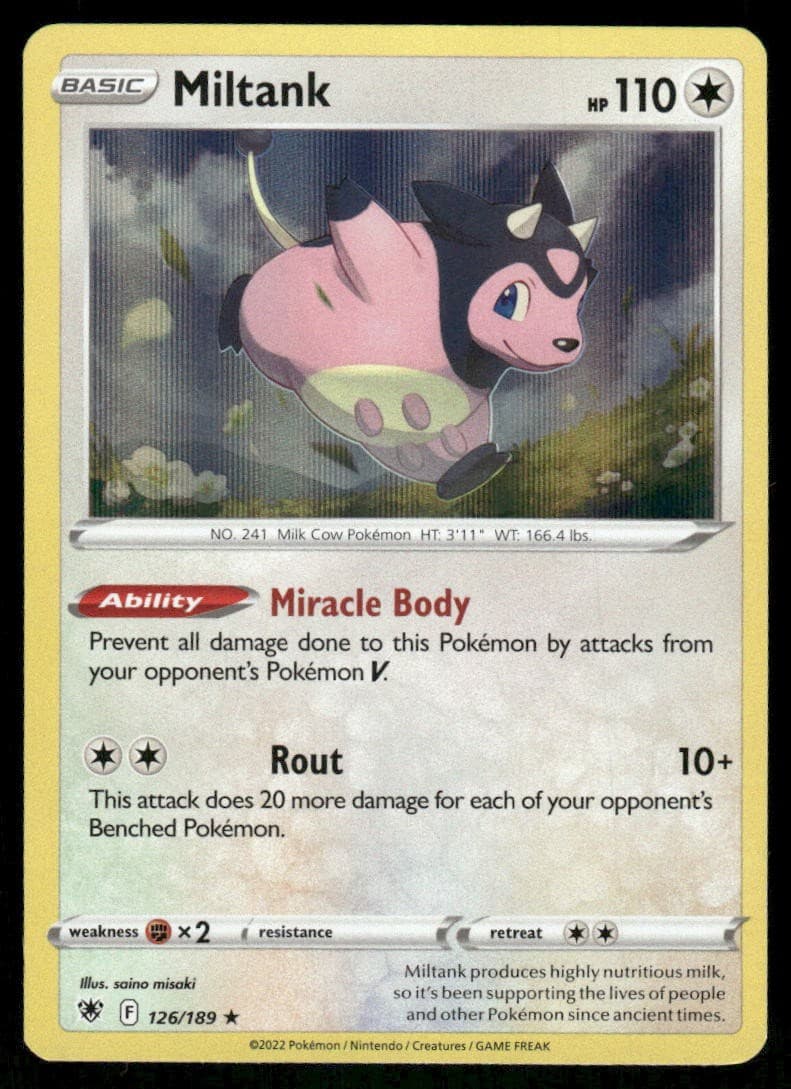 Miltank 126/189 - Holo Astral Radiance - Rare NM