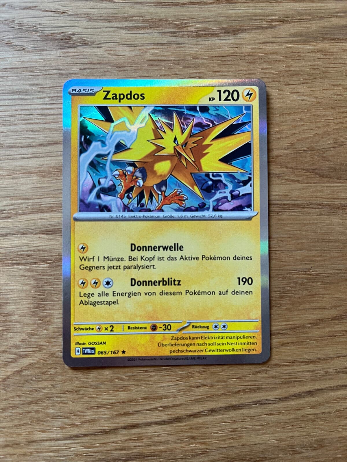 Zapdos 065 65/167 Maskerade im Zwielicht HOLO DE