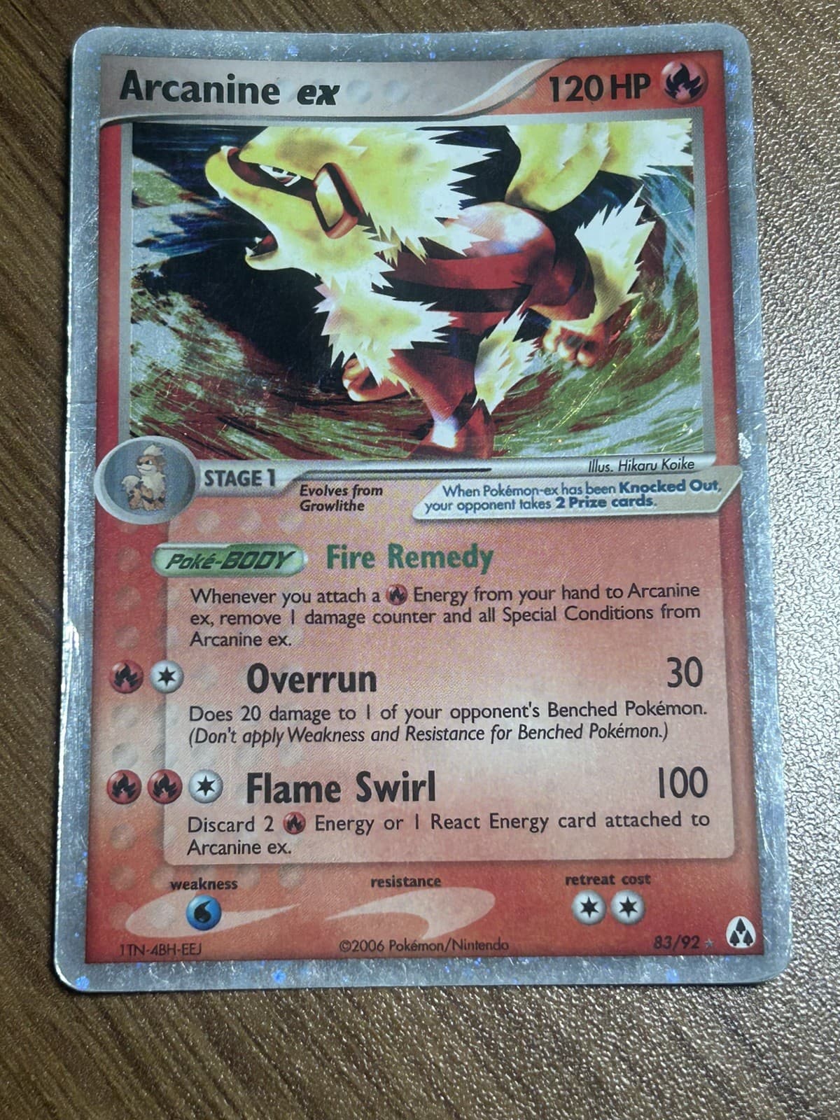 Pokemon Arcanine ex 83/92 EX Legend Maker Holo Ultra Rare EX English 120 HP