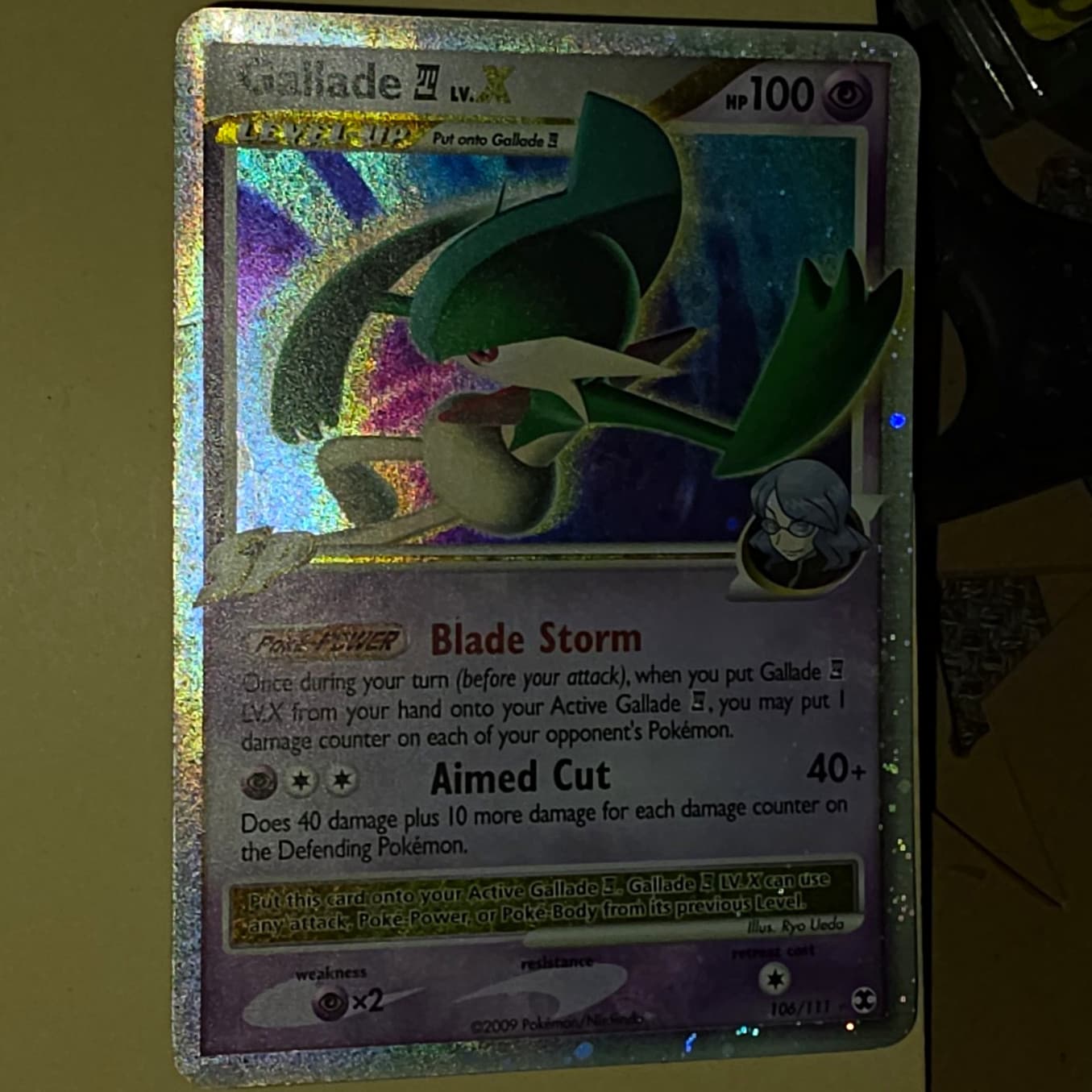 The Pokémon Company Gallade E4 LV.X 106/111 Rising Rivals Holo UR EN 100 HP