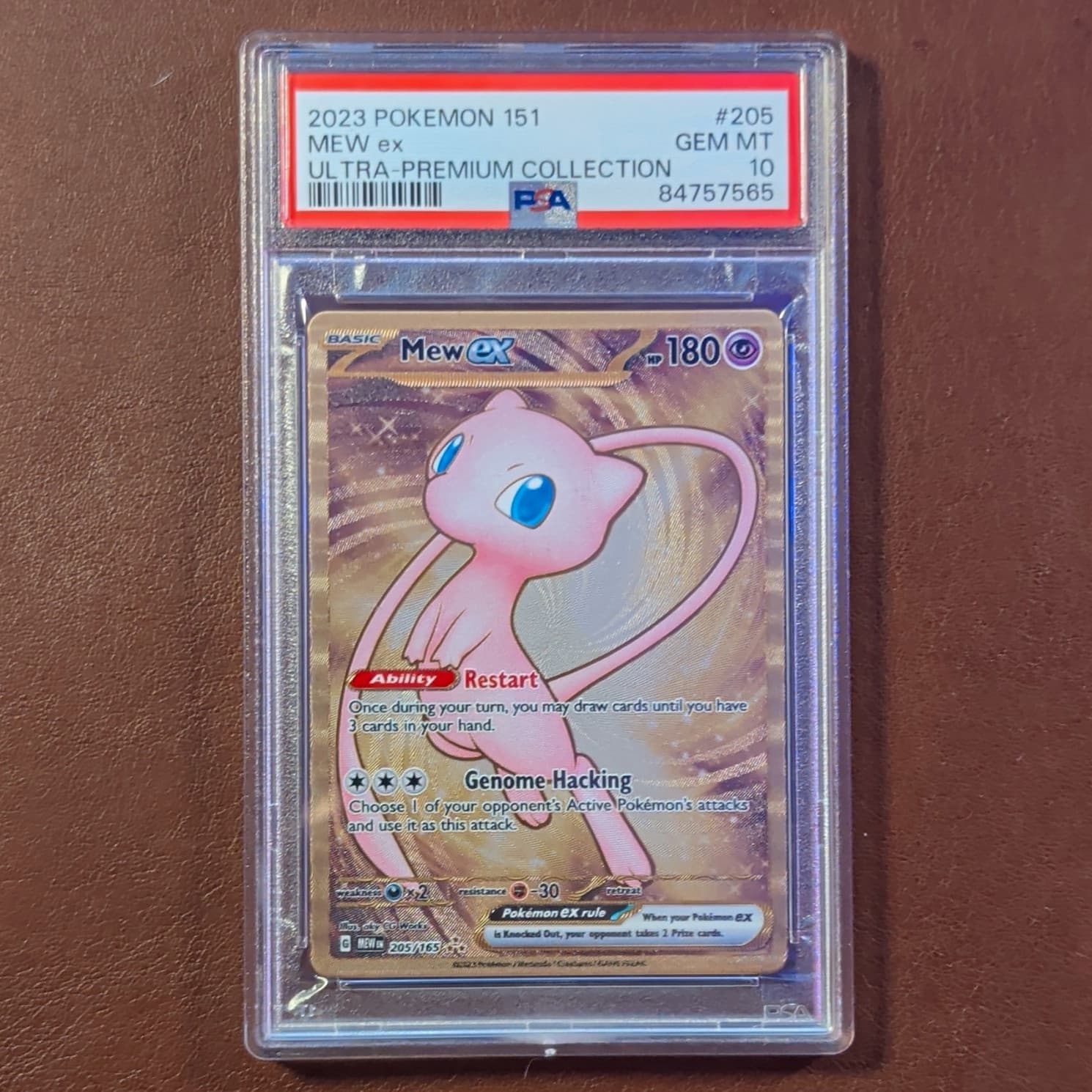 Mew ex 205/165 Sv: Scarlet & Violet 151 UPC PSA 10 English