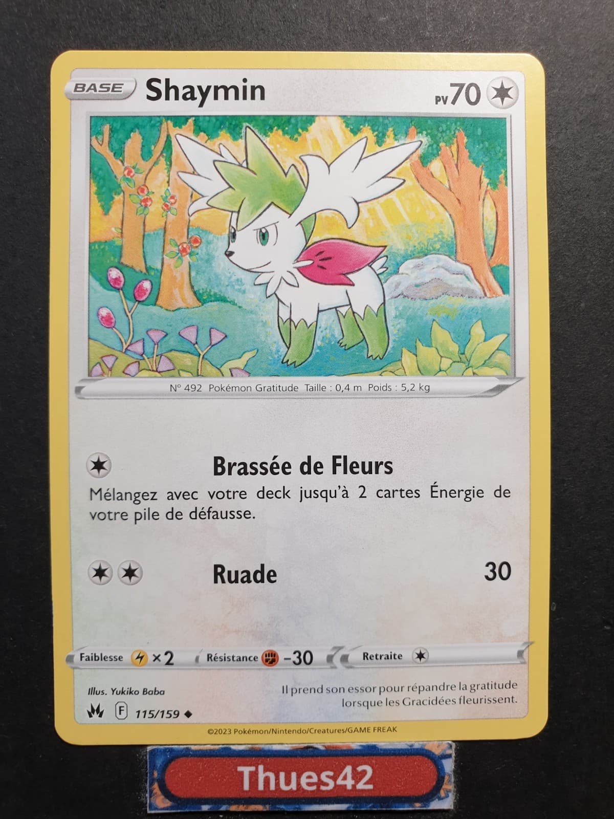 Carte Pokémon Shaymin 115/159 EB12.5 Zénith Suprême FR Neuve
