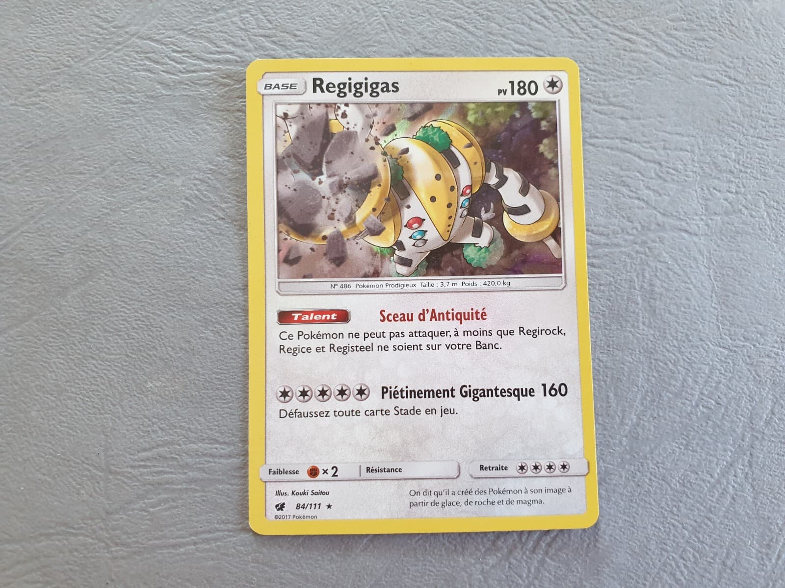 Carte Pokémon SL04 - Invasion Carmin 84/111 Regigigas PV180 - HOLO RARE - FR