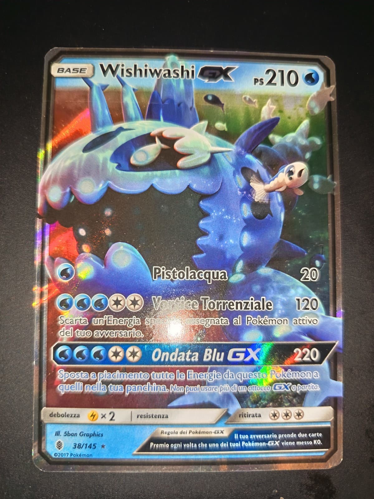 💫Carta Pokemon Wishiwashi Gx Set Guardiani Nascenti 38/145 Ita Exc