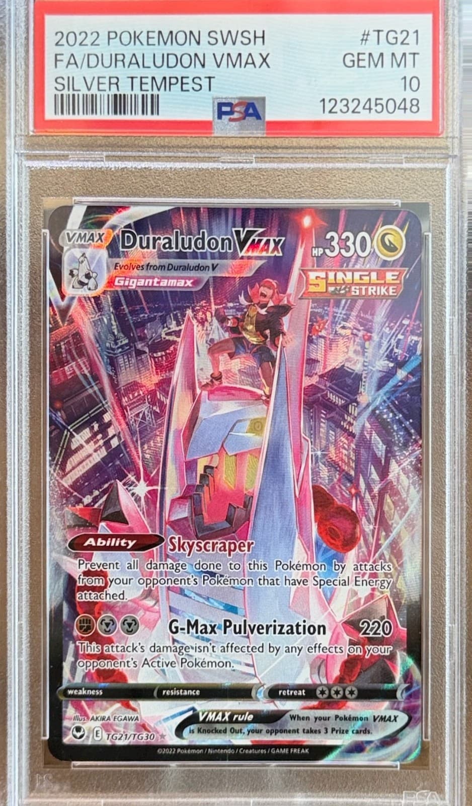 PSA 10 Duraludon VMAX TG21/TG30 Silver Tempest Trainer Gallery Full Art Pokemon