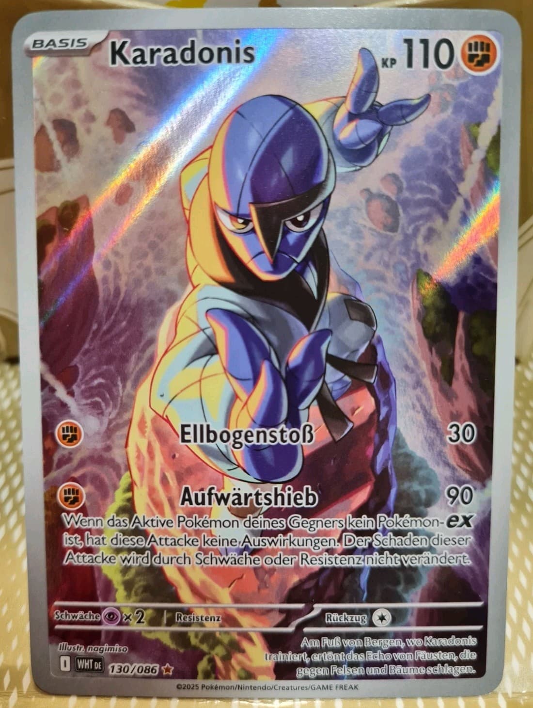 Pokemon Karte Karadonis 130/086 Weisse Flammen Illustration RARE NM/Mint Deutsch