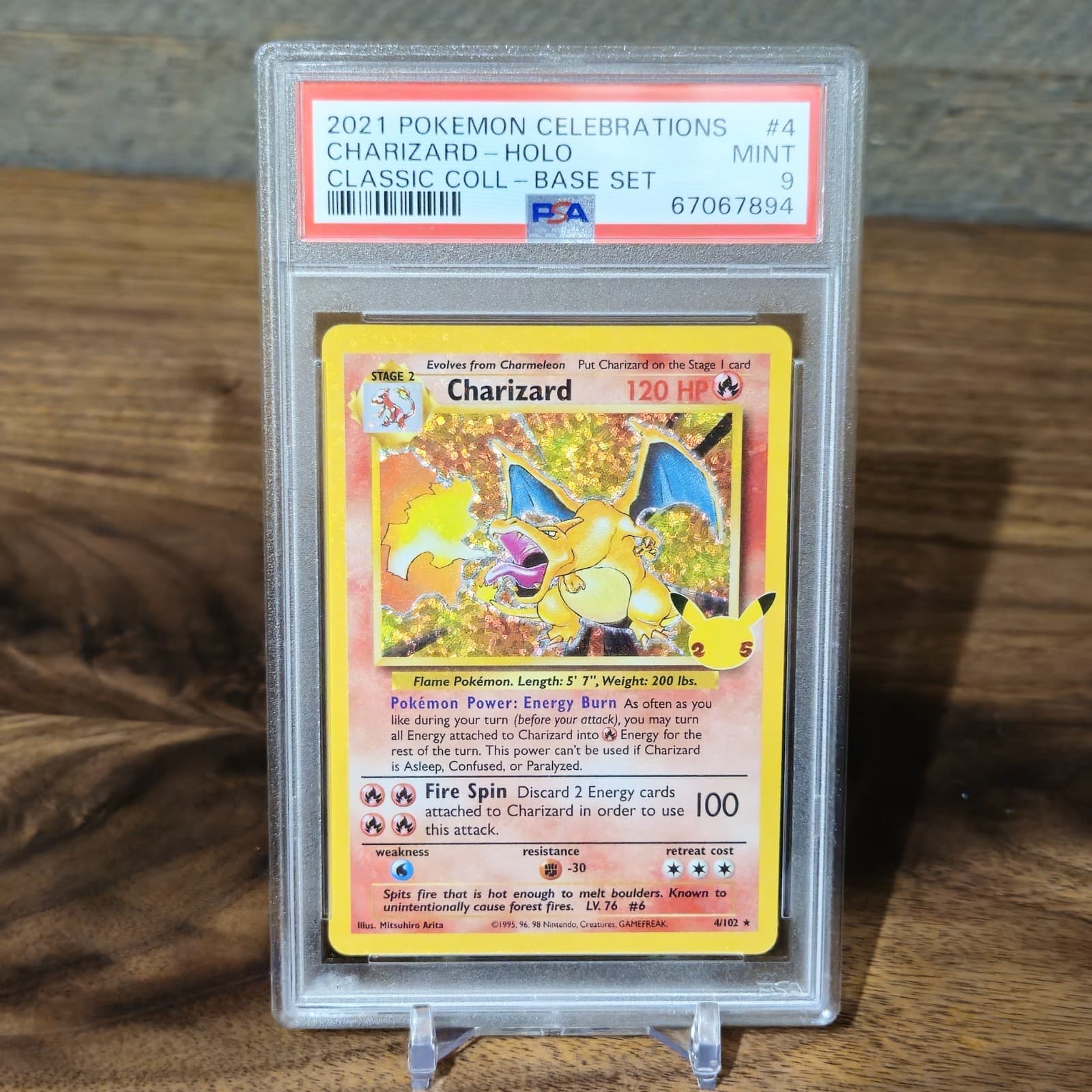 CHARIZARD PSA 9 2021 POKEMON SWSH CELEBRATIONS #4/102 CLASSIC COLLECTION HOLO 94