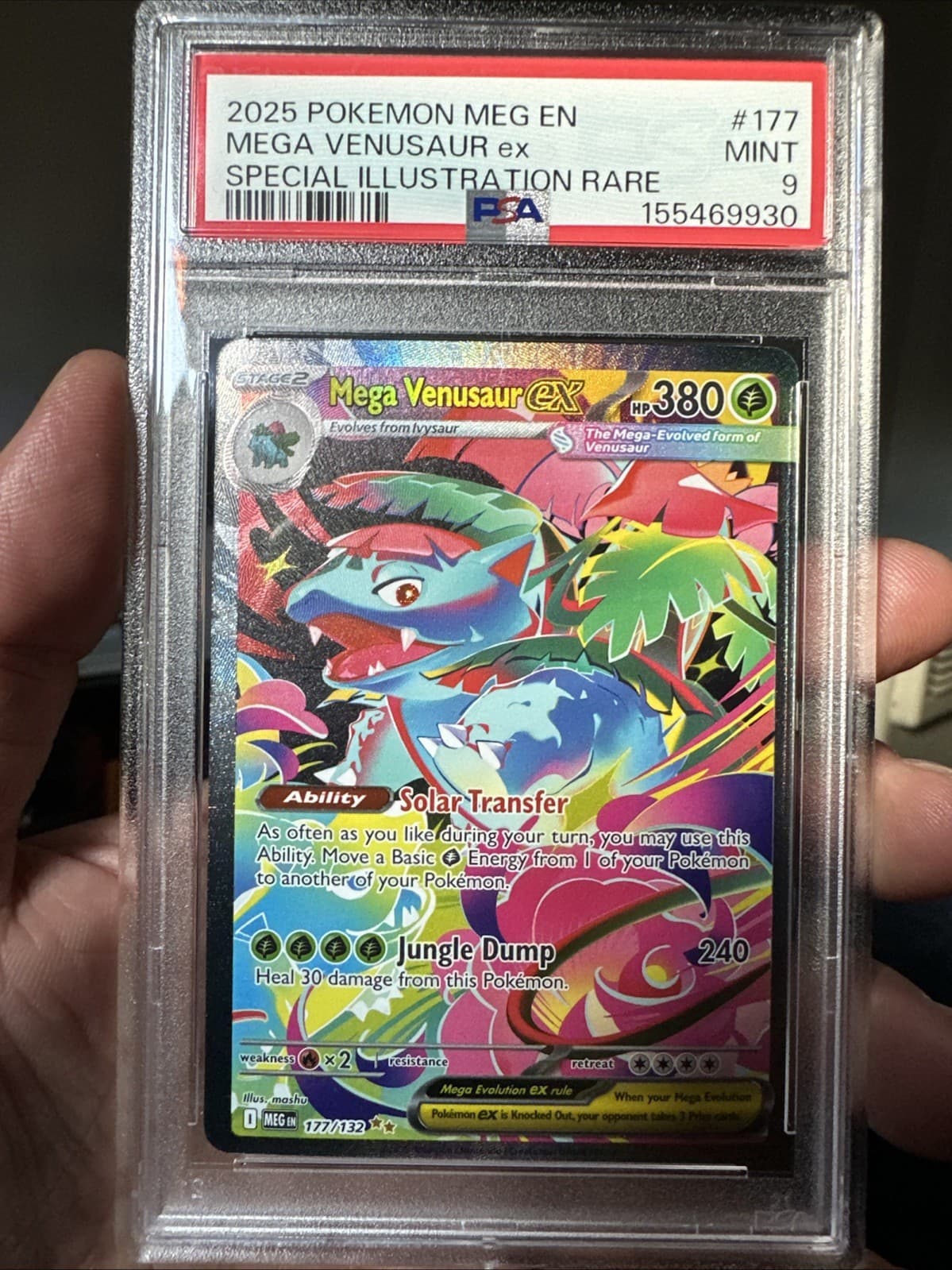 Pokemon Mega Venusaur EX Special Illustration #177/132 PSA Mint 9