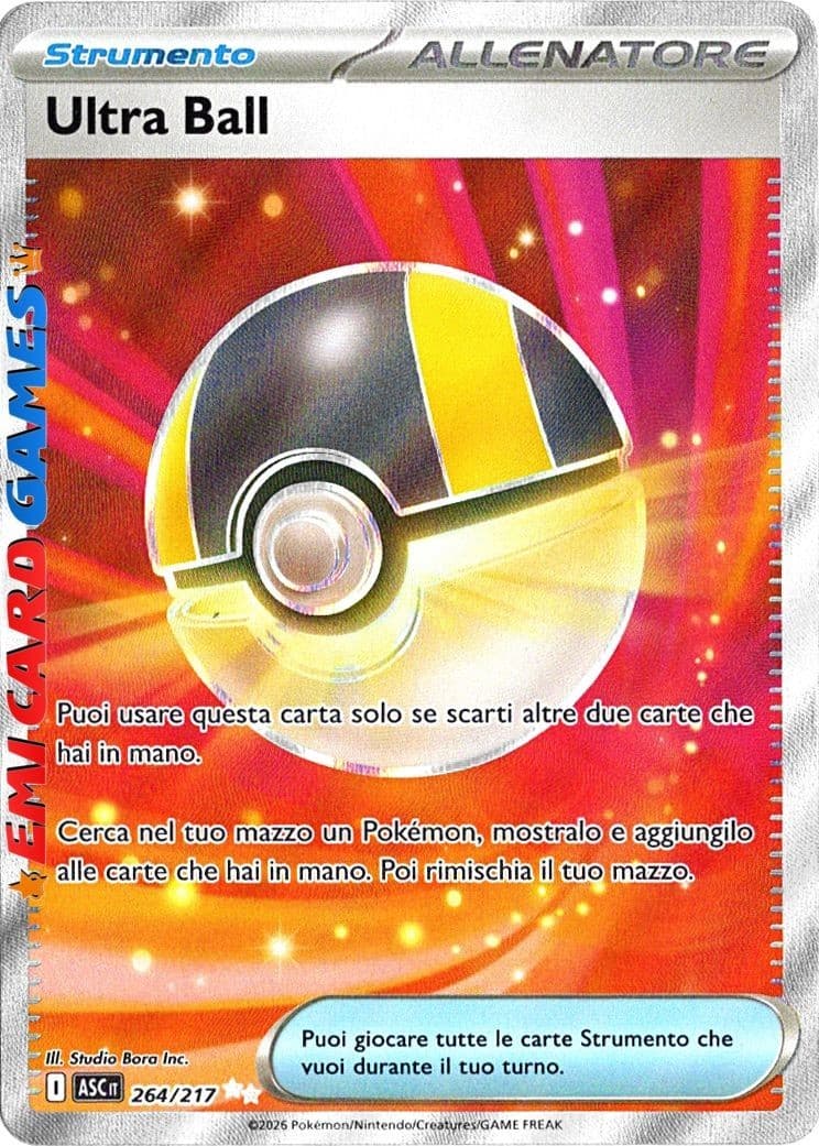 ULTRA BALL 264/217 - ASC - ITA - Ascesa Eroica - Strumento POKEMON - Italiano