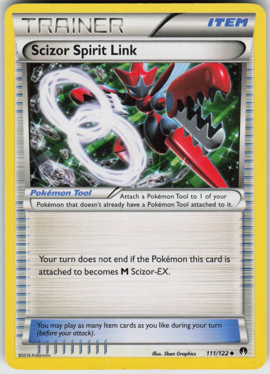Scizor Spirit Link 111/122 Uncommon BREAKpoint Pokemon Near Mint