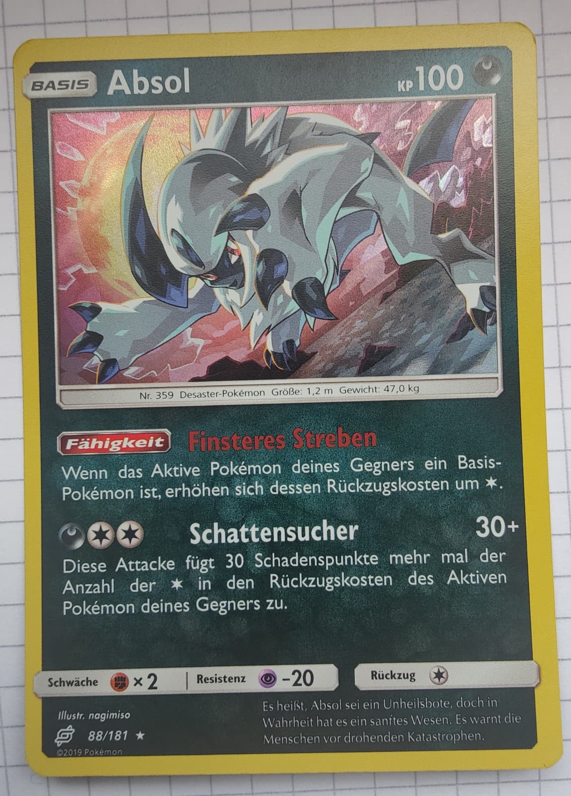 Pokémon Absol 88/181 Teams sind Trumpf Holo TCG Deutsch