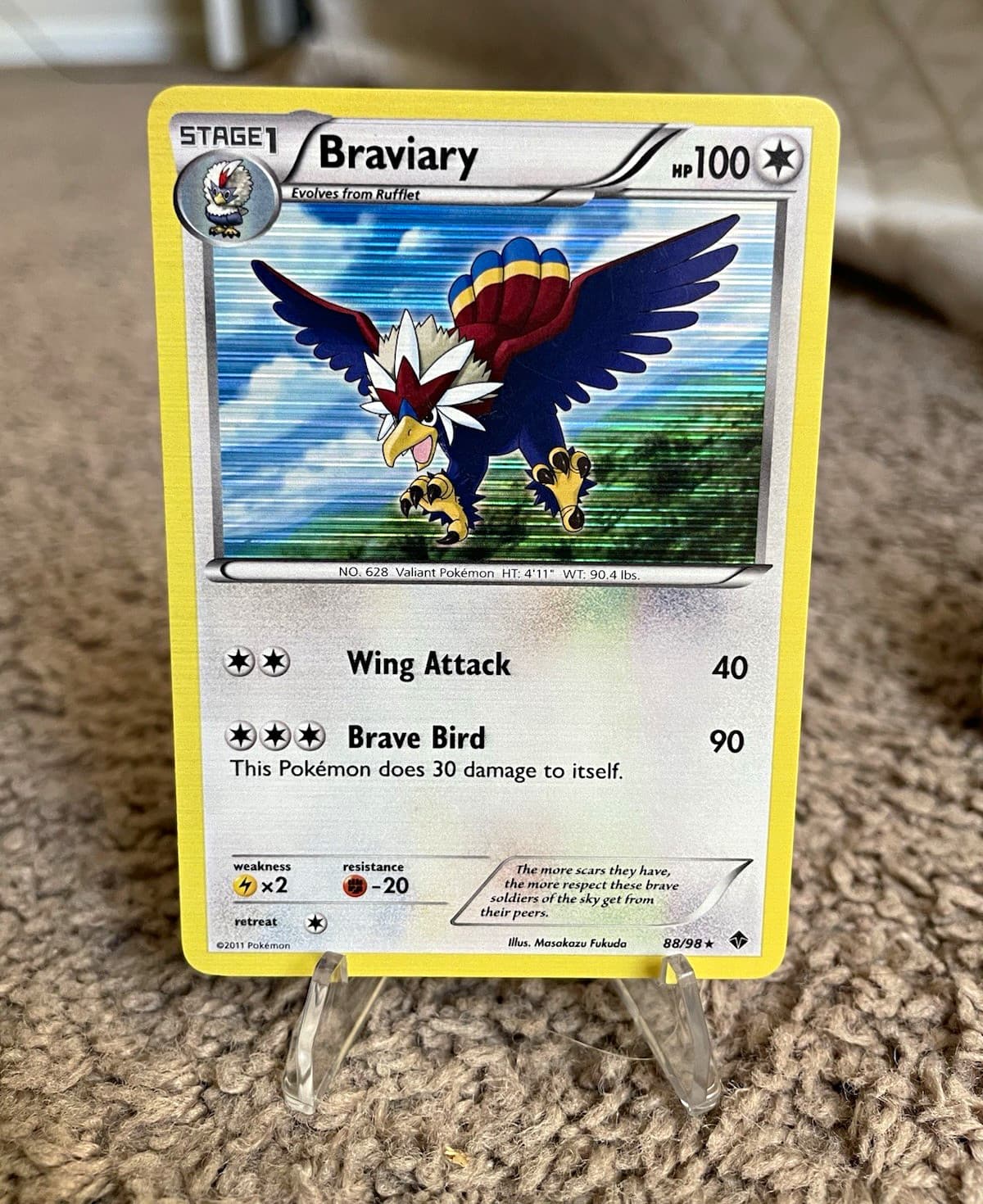 Braviary 88/98 Emerging Powers Holo Rare