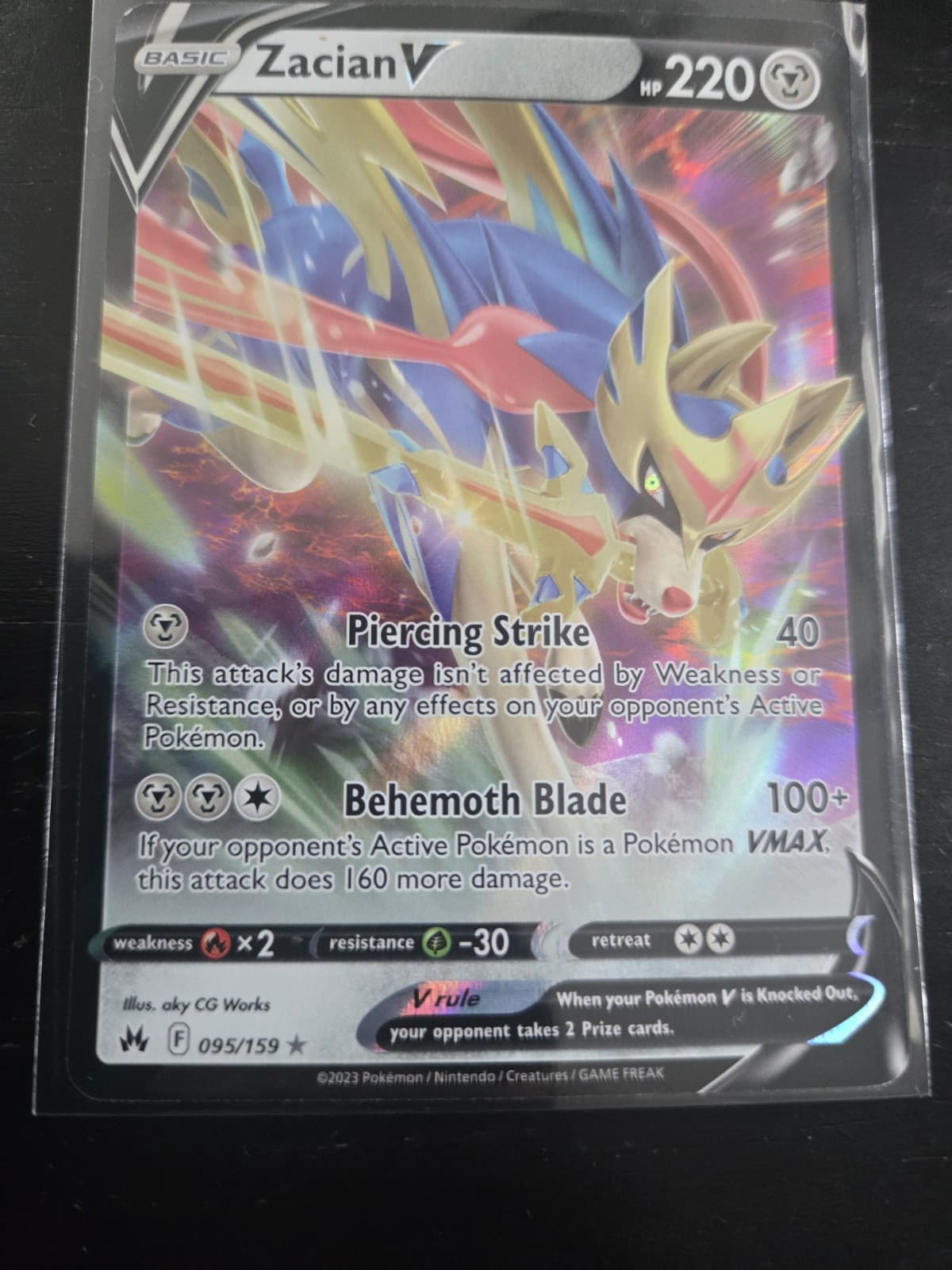 ZACIAN V ~ Pokemon TCG: CROWN ZENITH ~ 95/159