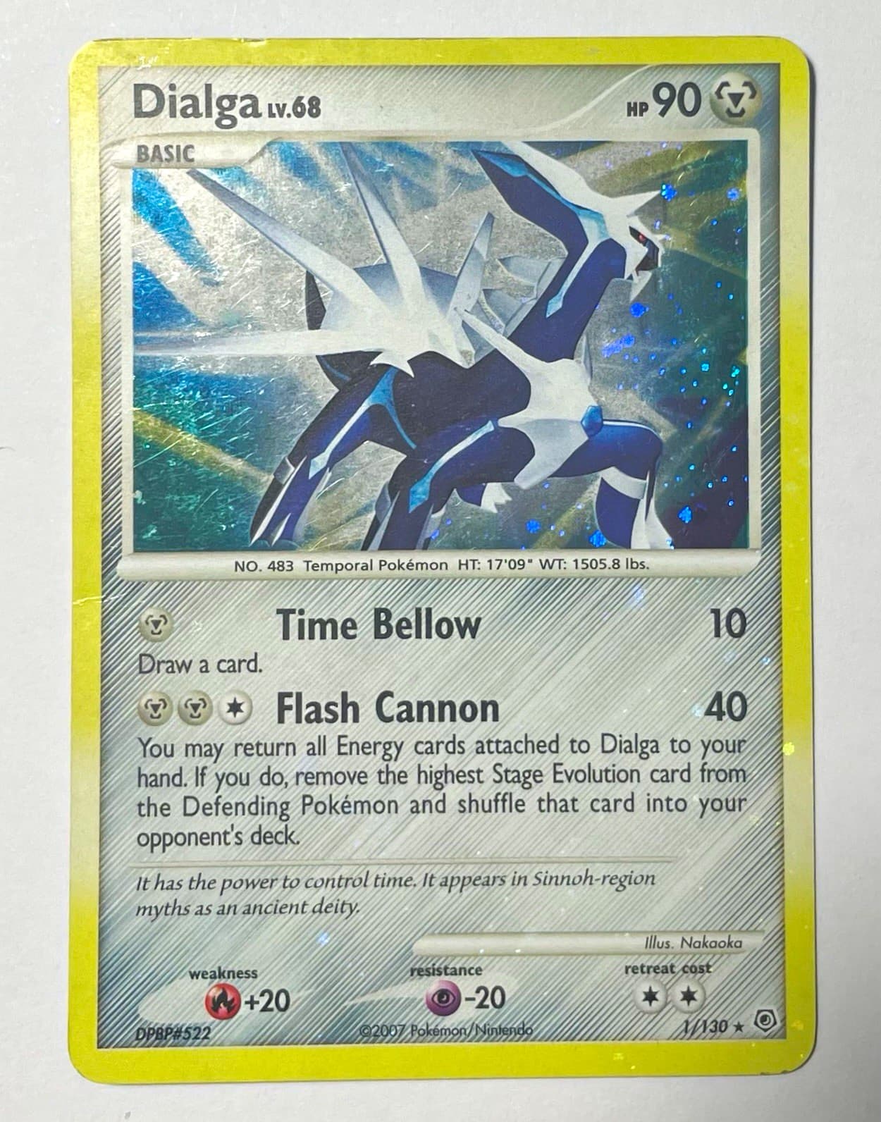 Dialga 1/130 Diamond and Pearl Holo Rare English 90 HP Pokemon TCG