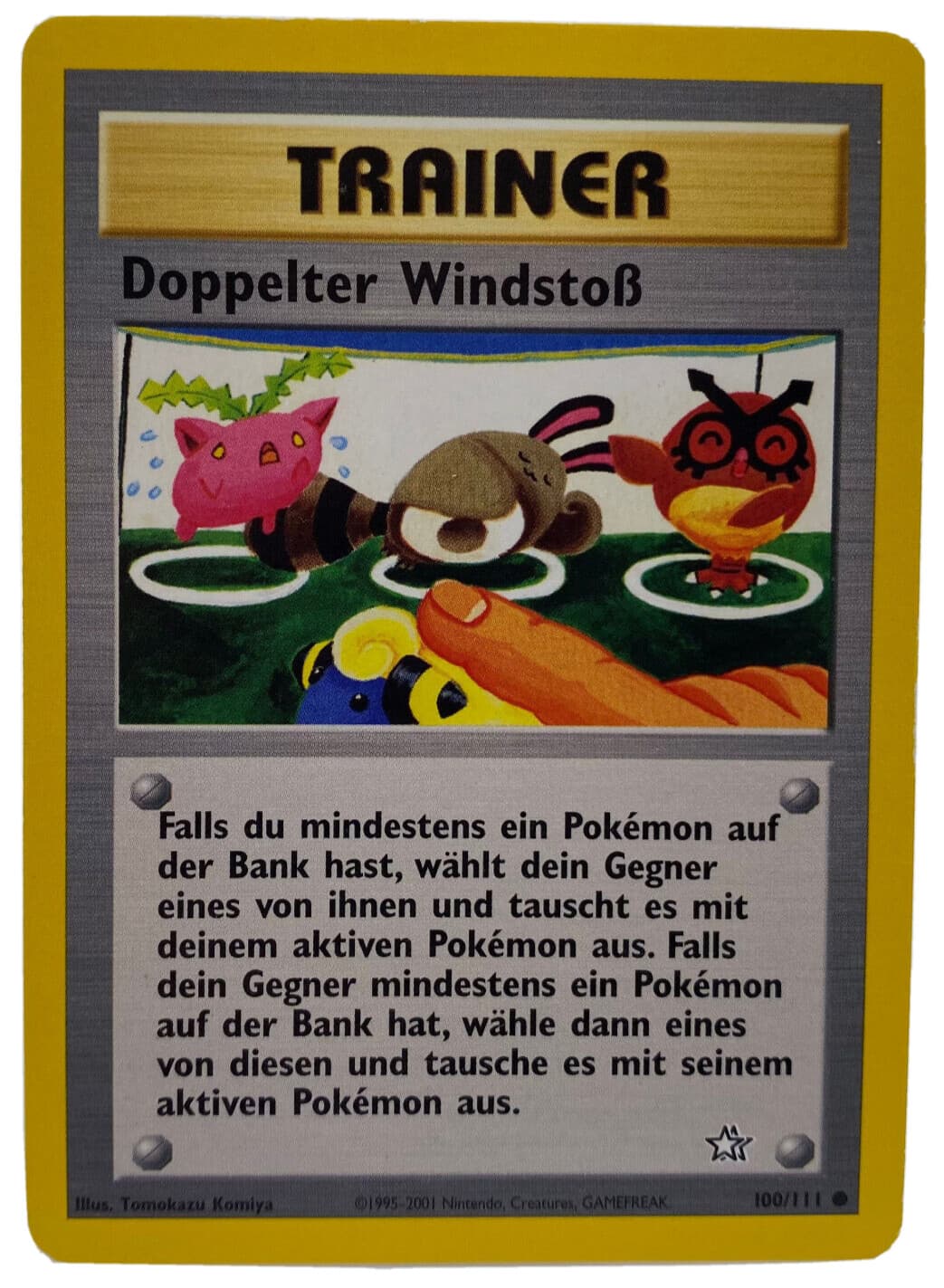 Pokemon Doppelter Windstoss 100/111 DE Common Neo Genesis 2001