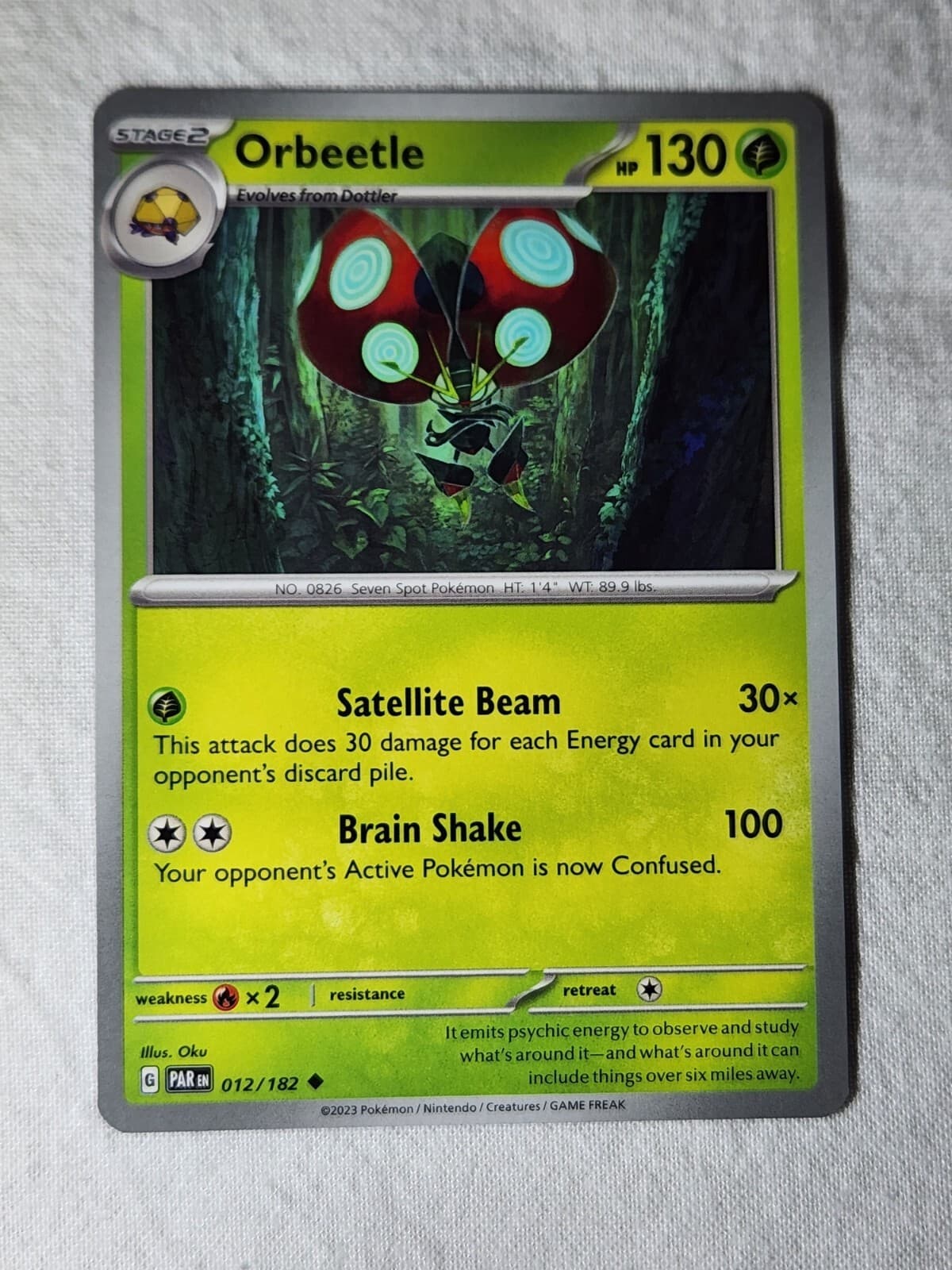 Pokemon TCG - Orbeetle 12/182 - Paradox Rift 2023 - MINT CONDITION