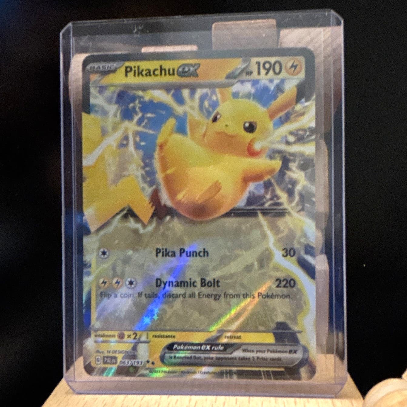 Pokemon SV02 Paldea Evolved Pikachu ex 063/193 Double Rare Holo ENG 190