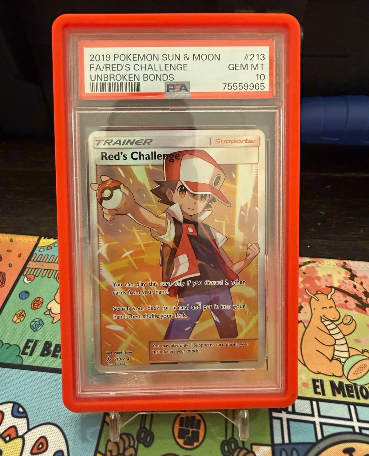 The Pokémon Company Red's Challenge Unbroken Bonds FA Holo PSA 10 213/214