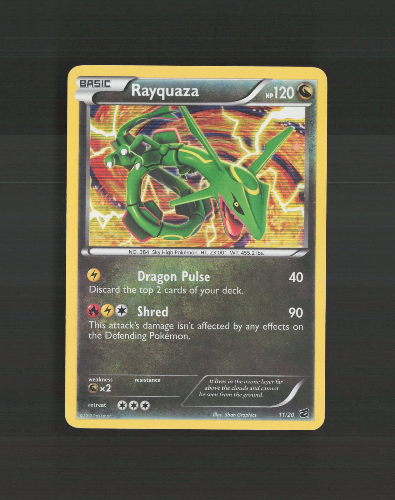 Rayquaza 11/20 Dragon Vault Rare Holo Pokemon Card MP