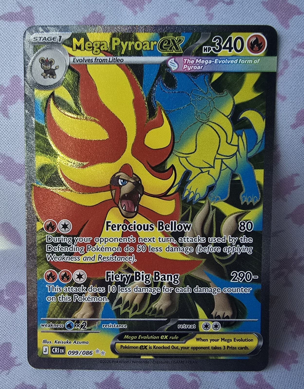 Mega Pyroar 99/86 Chaos Rising Full Art