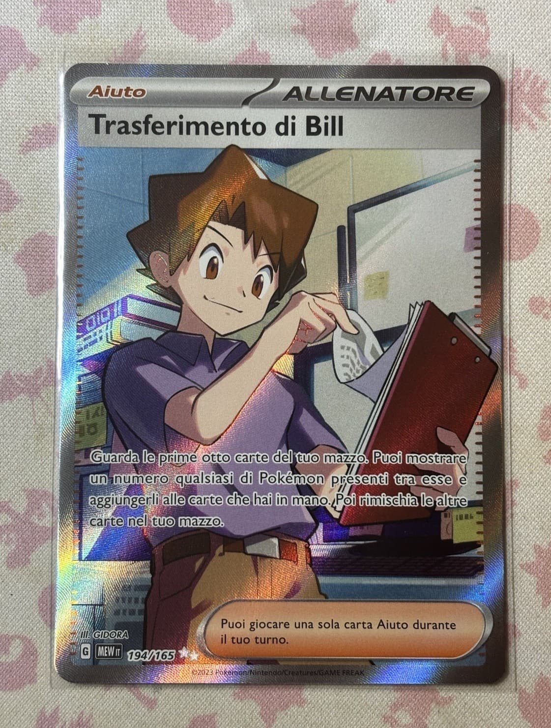 CARTA POKEMON TRASFERIMENTO DI BILL 194/165 - MEW Pokemon 151 - ITA - NEAR MINT