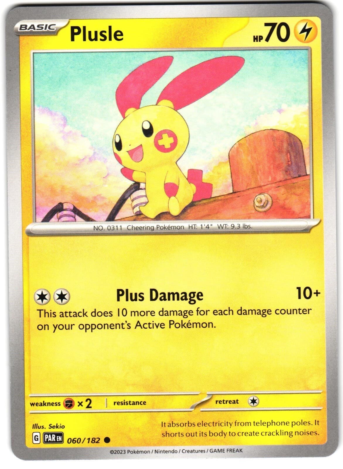 Plusle 60/182 Pokemon SV: Paradox Rift