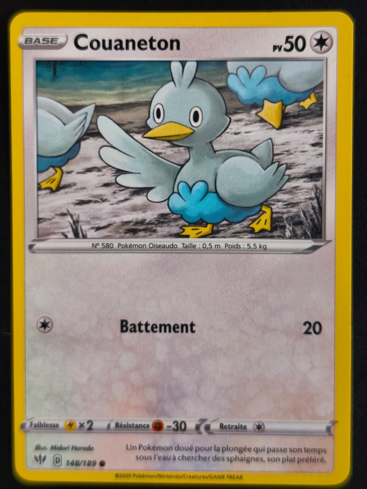 Carte Pokémon Couaneton 148/189 EB3 EB03 Epée Bouclier Ténèbres Embrasées NEUVE