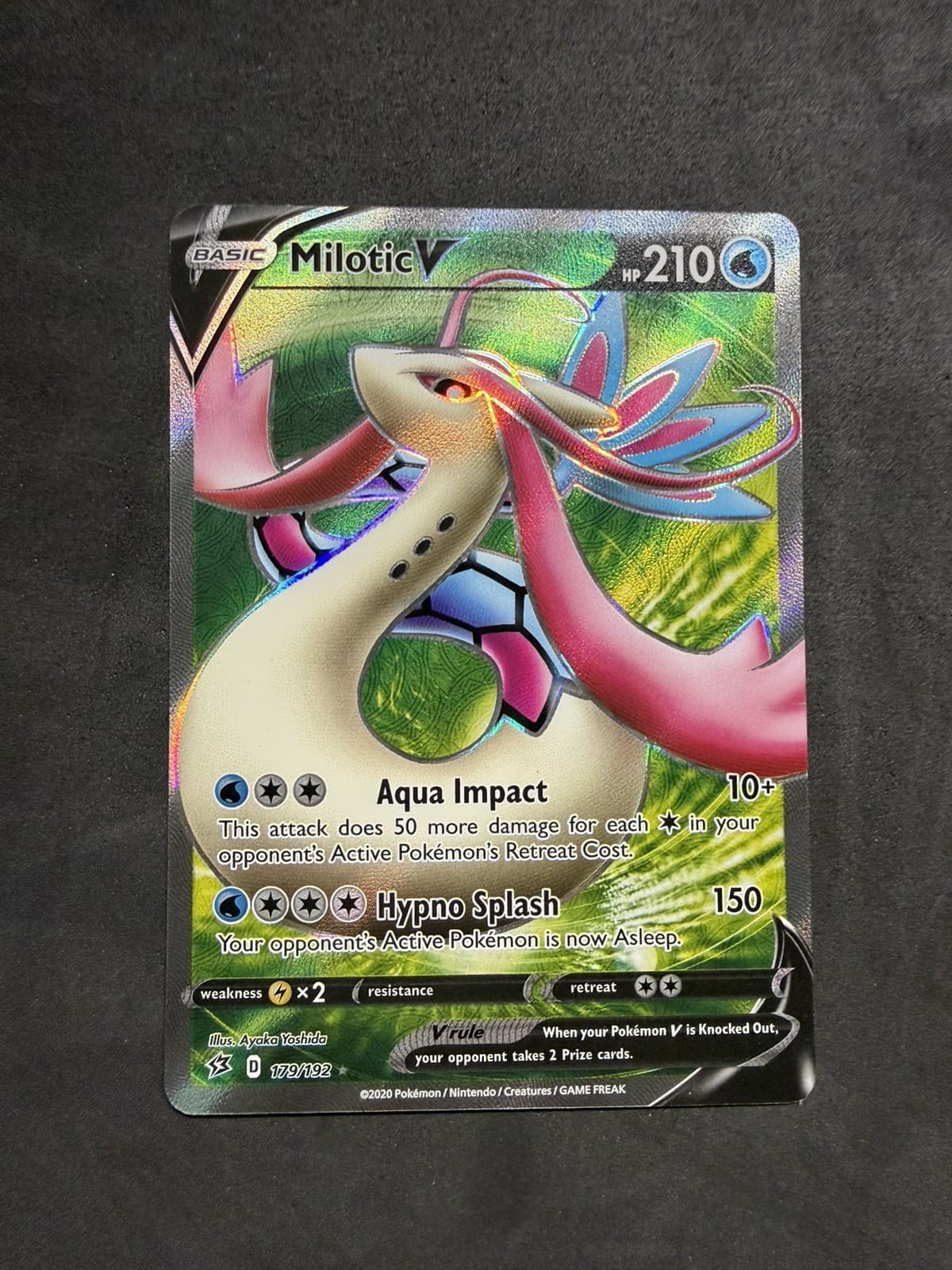Milotic V 179/192 Ultra Rare Rebel Clash Pokemon Holo NM