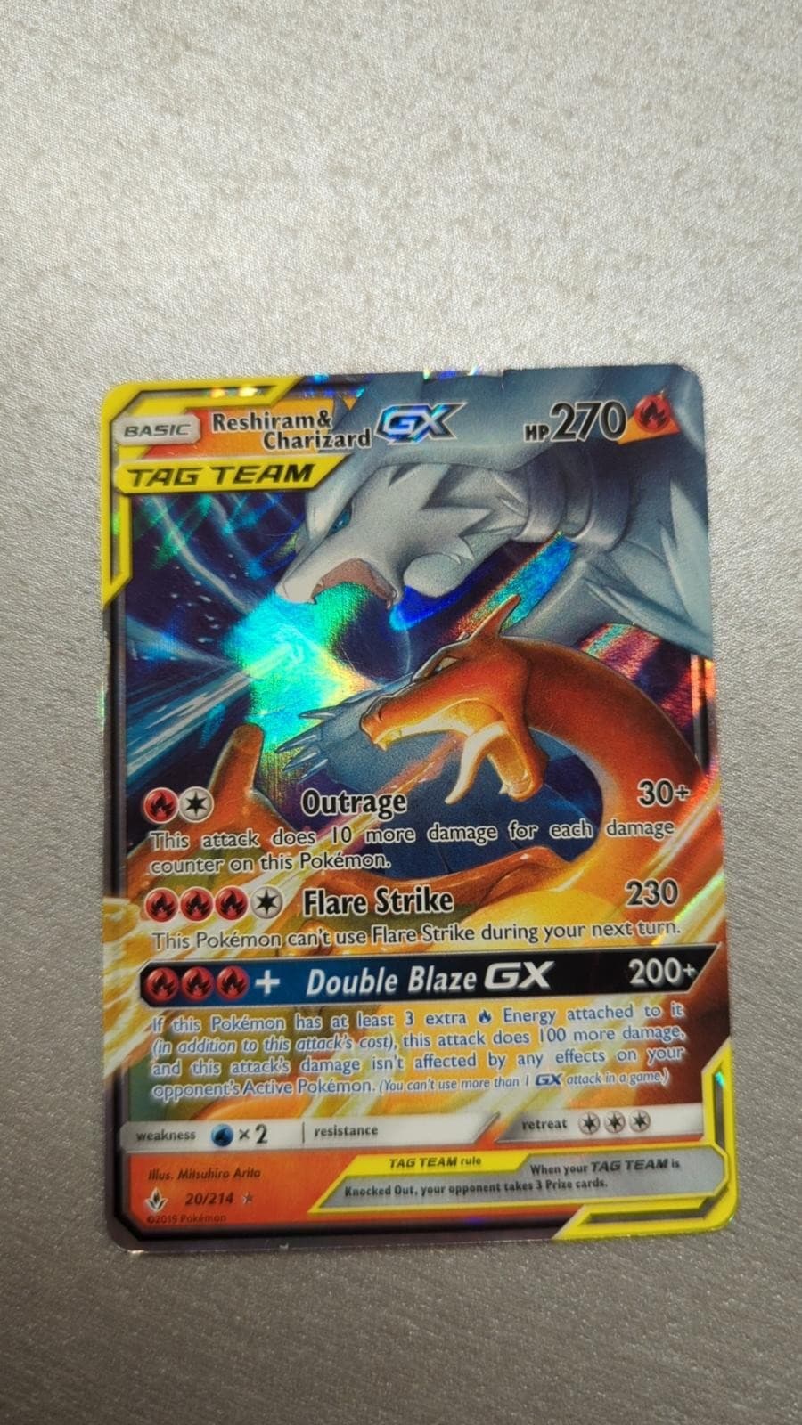 Reshiram & Charizard GX 20/214 Holo