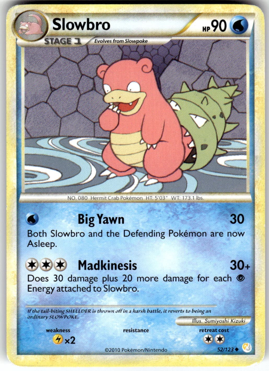 Slowbro HeartGold SoulSilver 52/123 2010