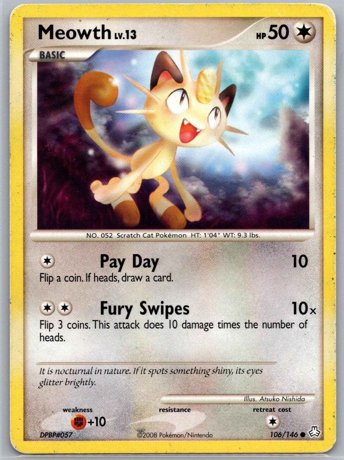 Meowth 106/146 Common Legends Awakened Pokemon Heavily Played