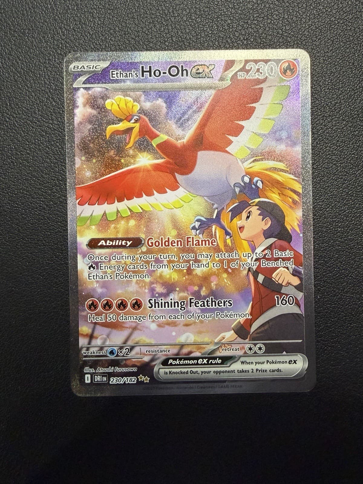 PSA 10 WORTHY Pokémon TCG Ethan's Ho-Oh EX Sir 230/182 Destined Rivals MINT
