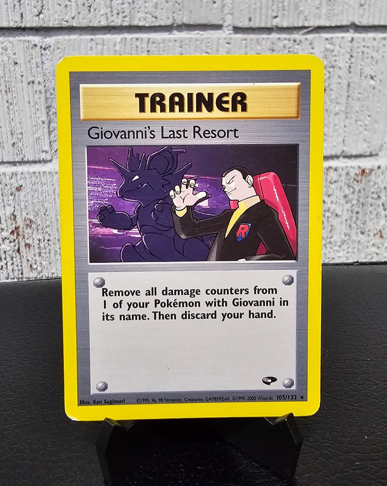 Giovanni's Last Resort 105/132 Rare Gym Challenge Pokemon Unlimited LP