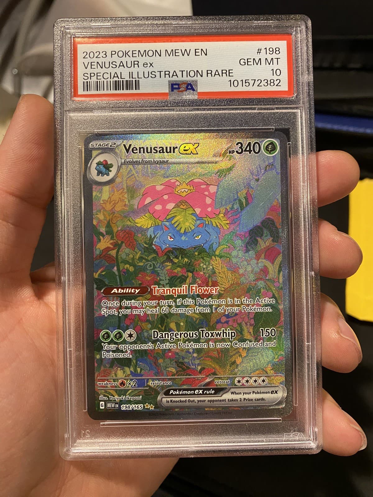 Pokemon TCG Venusaur ex 198/165 SV 151 Special Illustration Rare Holo PSA 10