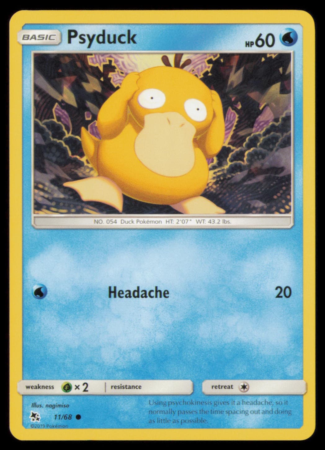 Psyduck 11/68 Common Hidden Fates Pokemon Near Mint