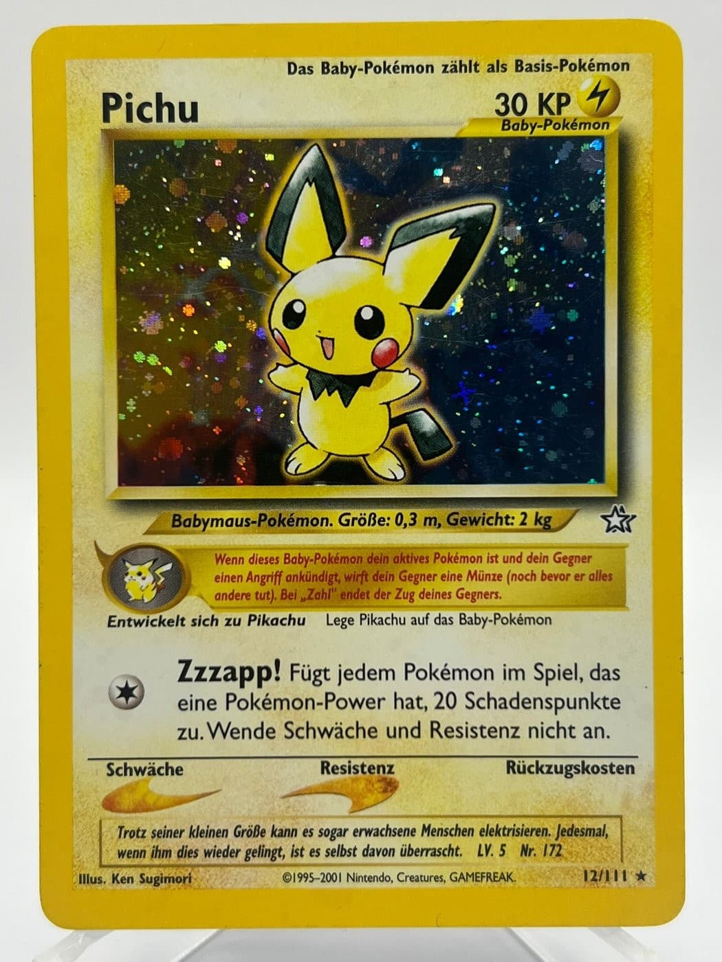 Pichu - Holo - Neo Genesis - 12/111 - Pokemon Karte - Deutsch