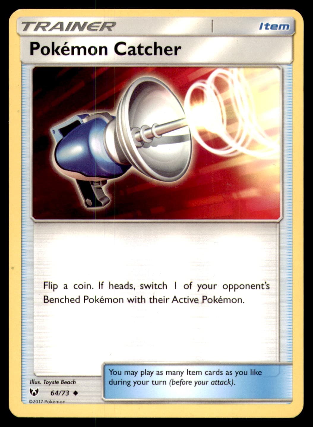 Pokemon Catcher 64/73 Shining Legends 2017 Toyste Beach